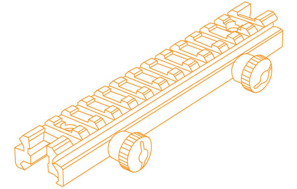 UTG MNT-RS05L 0.5" High 13-slot Low-profile Full Size Riser