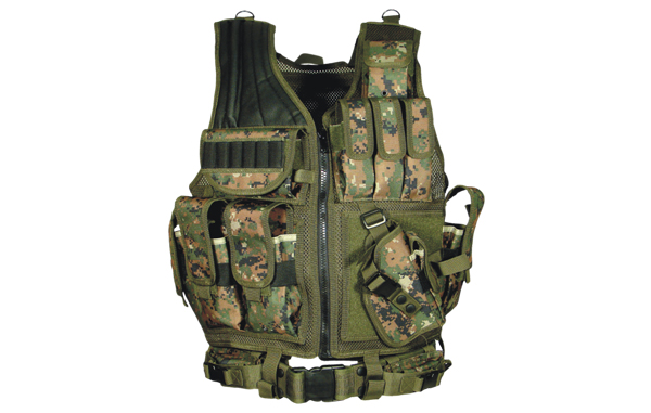 UTG Deluxe Tactical Crossdraw Vest - Woodland Digital (Marpat)