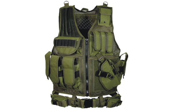 UTG Deluxe Tactical Crossdraw Vest - OD Green