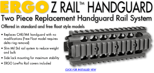 Ergo 4811 Z-Rail 2-Piece Picatinny Rail System for AR15 Carbines