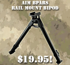 AIM BPARS and BPARSS Picatinny Rail Mount Aluminum Bipods just $19.95