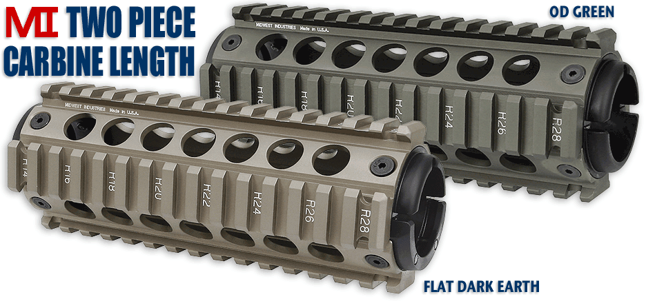 Midwest MCTAR-17 OD Green 2 Piece Carbine Length Forearm