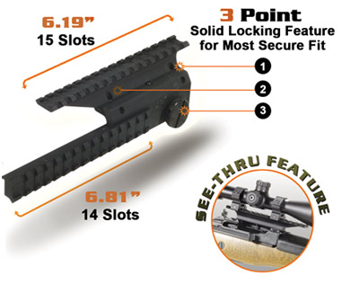 UTG MNT-214D Double Rail System for Mini-14 Rifles