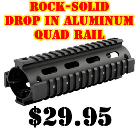 AIM MT021 M4 Two Piece Quad Rail with Rubber Rail Covers