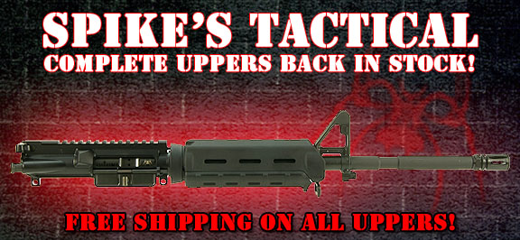 Spike's Tactical Complete Uppers back in stock including the new M4 upper with DynaComp!