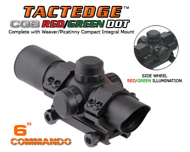 UTG Tactedge 6" Commando CQB Red/Green Dot w/Picatinny Mount