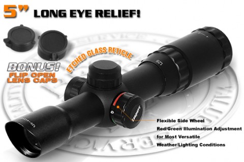 UTG SCP-1254L1 5th Gen 1.25-4X24 1� Long Eye Relief CQB Scope
